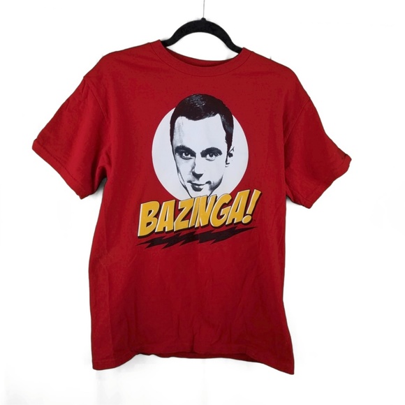 Ripple Juction Tops - Big Bang Theory Bazinga Sheldon Face T-Shirt Tee M